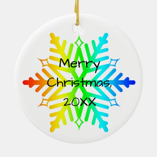 LGBTの愛パーソナライズされたする鳥がクリスマスを祝う セラミックオーナメント (裏面)