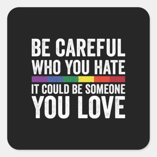 LGBTの愛は¤2個 スクエアシール (正面)