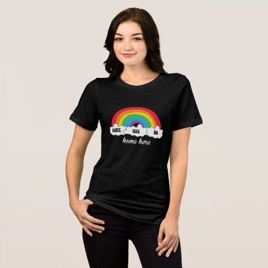 LGBTの憎しみは家がない トライブレンドＴシャツ (正面全面)