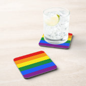 LGBTの懸命旗を持つプライドプラスチックのコースター コースター (右側)