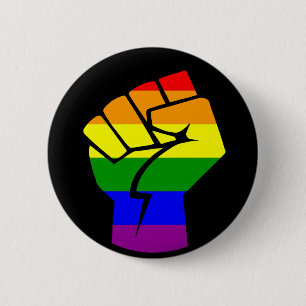 LGBTの握りこぶし 缶バッジ