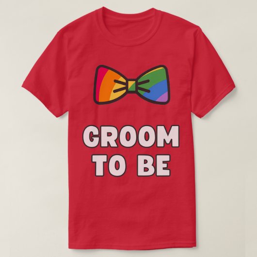 LGBTの新郎がゲイの独身パーティーをする Tシャツ (デザイン正面)