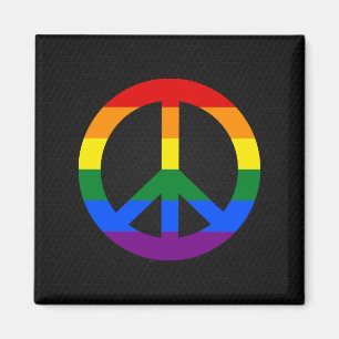 LGBTの旗のピースサインの磁石 マグネット