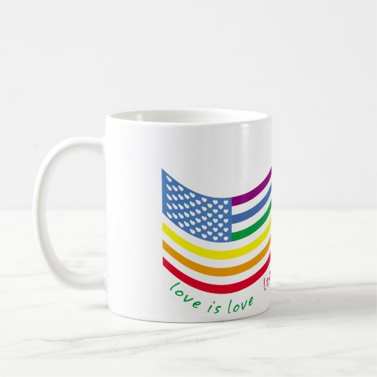 LGBTの旗 コーヒーマグカップ (左)