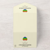 LGBTの旗 レインボー きらきら ゲイ レズビアン 結婚式 オールインワン招待状 (外側)