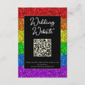 LGBTの旗 レインボー 輝き ゲイ レズビアン 結婚 エンクロージャーカード (正面)