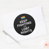 LGBTの権利のために闘い続けよう ラウンドシール (封筒)