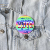 LGBTの権利の投票ボタン 缶バッジ (インサイチュ)