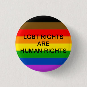 LGBTの権利はです人権のバッジ(Phillyの旗) 缶バッジ