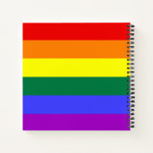 LGBTの権利は人権に関する虹の旗 ノートブック (裏面)