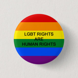 LGBTの権利は人権のバッジです 缶バッジ