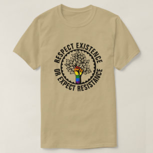 LGBTの点の存在はまたは抵抗の木を期待します Tシャツ