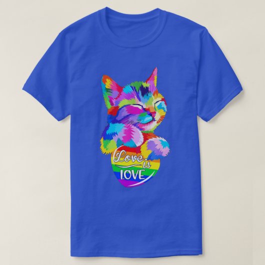 LGBTの猫好きが愛 Tシャツ (デザイン正面)