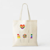 LGBTの男性とレインボーを望むゲイプライド トートバッグ (裏面)