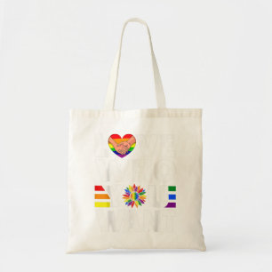 LGBTの男性とレインボーを望むゲイプライド トートバッグ