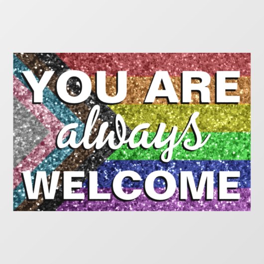 LGBTの皆さん、いつでもここへお越しください ストアサイン ウィンドウサイン (シート)