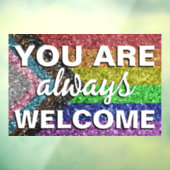 LGBTの皆さん、いつでもここへお越しください 店舗サイン ウィンドウサイン (シート3)