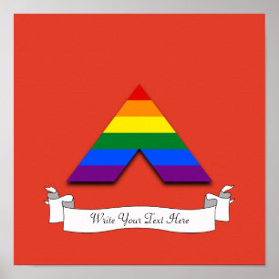 LGBTの直線ピラミッド記号 ポスター