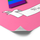 LGBTの真っ直ぐピラミッド型のシンボル ポスター (角)