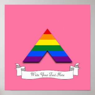 LGBTの真っ直ぐピラミッド型のシンボル ポスター