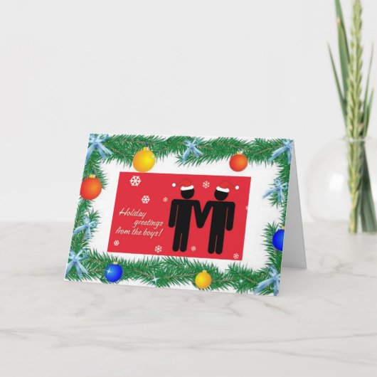 LGBTの祝日 メンズグリーティングカード シーズンカード (正面)