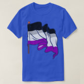 LGBTの義務フラッグAceプライド人権誇りを持ったA Tシャツ (デザイン正面)