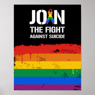 LGBTの自殺との闘いに参加する ポスター