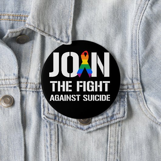 LGBTの自殺に対する戦いを結合して下さい 缶バッジ (インサイチュ)