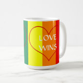 LGBTの色が好きでコーヒーマグを獲得 コーヒーマグカップ (正面右)