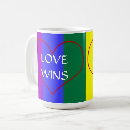 LGBTの色が好きでコーヒーマグを獲得 コーヒーマグカップ (正面左)