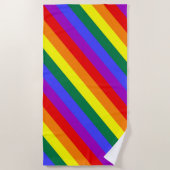 LGBTの色彩が濃い ビーチタオル (正面)