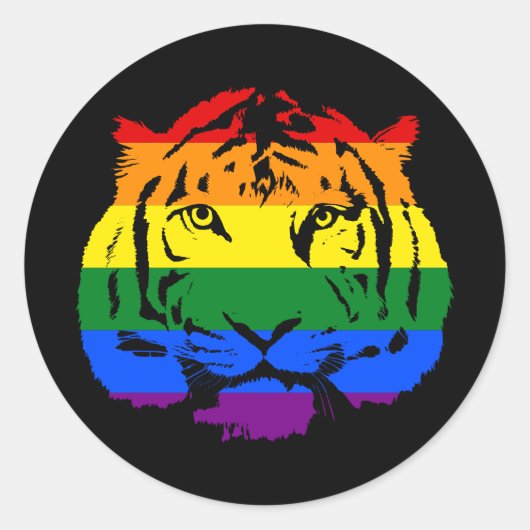 LGBTの虎 ラウンドシール (正面)