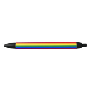 LGBTの虹のゲイプライドの旗 黒ボールペン