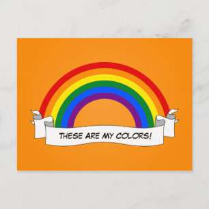 LGBTの虹のプライドの郵便はがき ポストカード