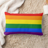 LGBTの虹の旗 ランバークッション (ブランケット)