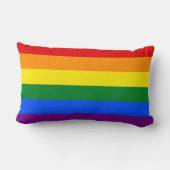 LGBTの虹の旗 ランバークッション (裏面)