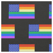 LGBTの虹の米国旗 ファブリック (クローズアップ)