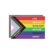 LGBTの進歩プライドレインボー旗とカスタム文字 