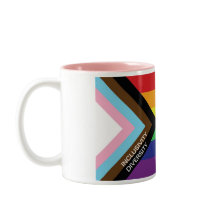 LGBTの進歩プライドレインボー旗とカスタム文字 