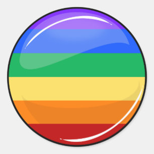 Lgbtの陽気なプライドの円形の虹の旗 ラウンドシール