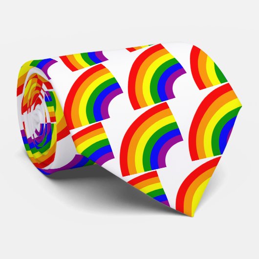 LGBTの陽気な一致のカップルの半分の虹 ネクタイ (ロール)
