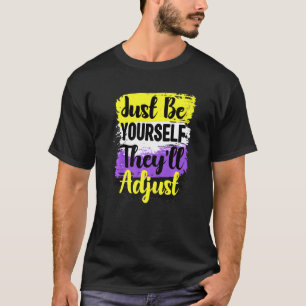 Lgbtの非バイナリは、単に彼らが非Biを調整する自分自身である Tシャツ