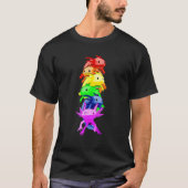 LgbtのAxolotlスタック Tシャツ (正面)