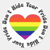 LGBTはあなたのプライドを隠さない, GayPride ラウンドシール (正面)