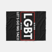 Lgbtはビッグタコトランプ フリースブランケット (正面(横))