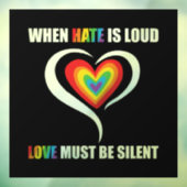 LGBTは憎しみが大恋愛の静か場 ウィンドウサイン (シート3)