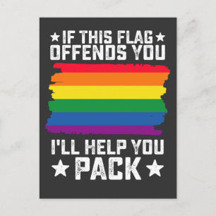 LGBTもしプライドこの旗はあなたに怒ら救済せる インビテーションポストカード