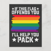 LGBTもしプライドこの旗はあなたに怒ら救済せる インビテーションポストカード (正面)