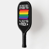 LGBTもしプライドこの旗はあなたに怒ら救済せる ピックルボールラケット (左)