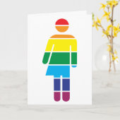 LGBTやトランスジェンダーの方向のグリーティングカード カード (黄色い花)